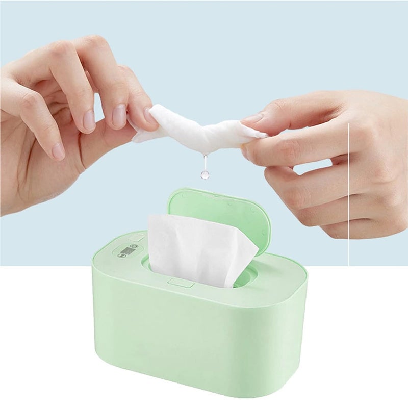 plplaaoo Portable USB Baby Wipe Warmer with Temperature Display – 3 Temperature Modes Large Capacity Wet Wipes Dispenser for Diapers, Even Heating Baby Wipes Heater for Home, Car & Travel (Pink) - Image 5